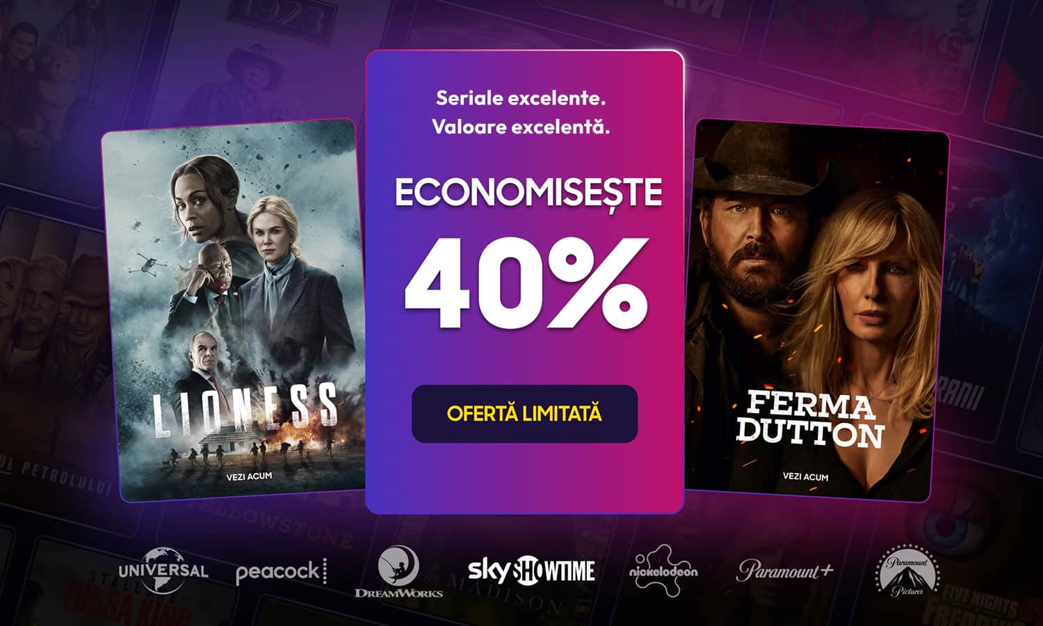 Reducere 40% Sky Showtime Premium la 5.99 EUR/luna timp de 6 luni